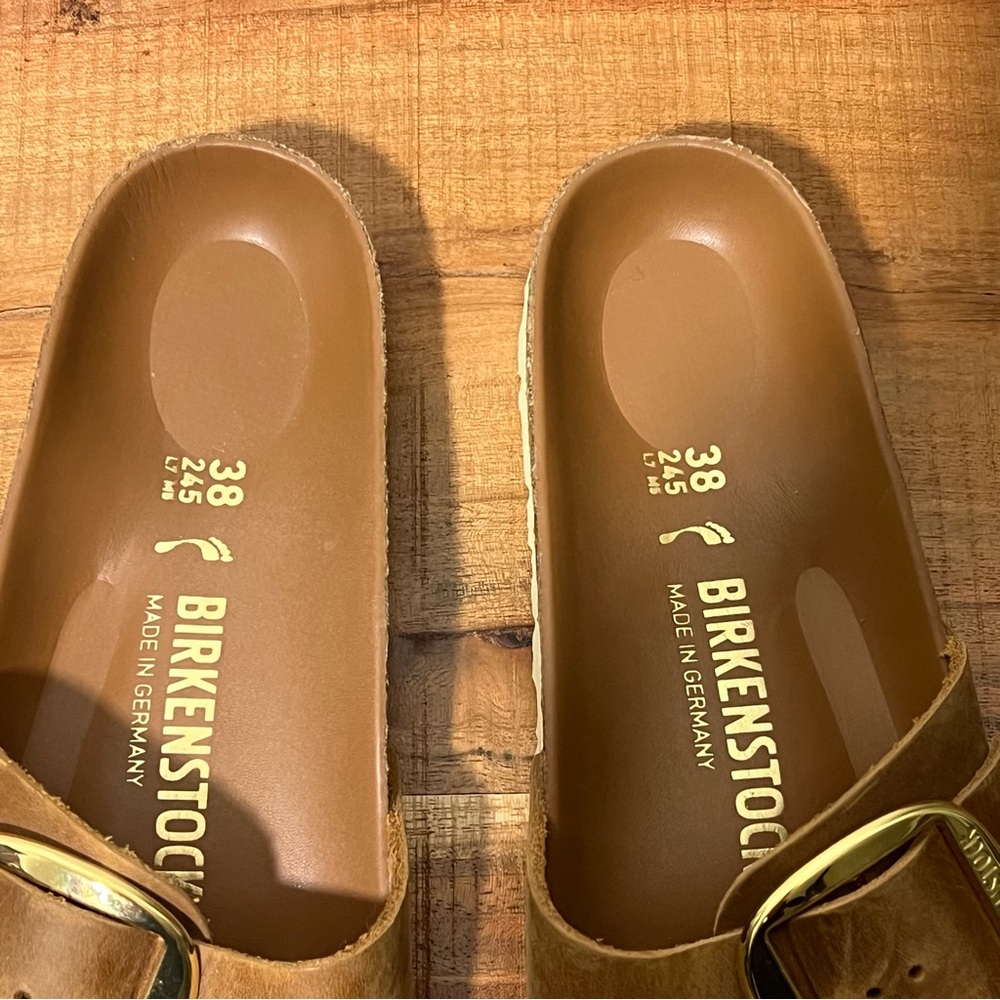 Birkenstock Madrid Big Buckle Leather Sandal Size 38 - Picture 3 of 6